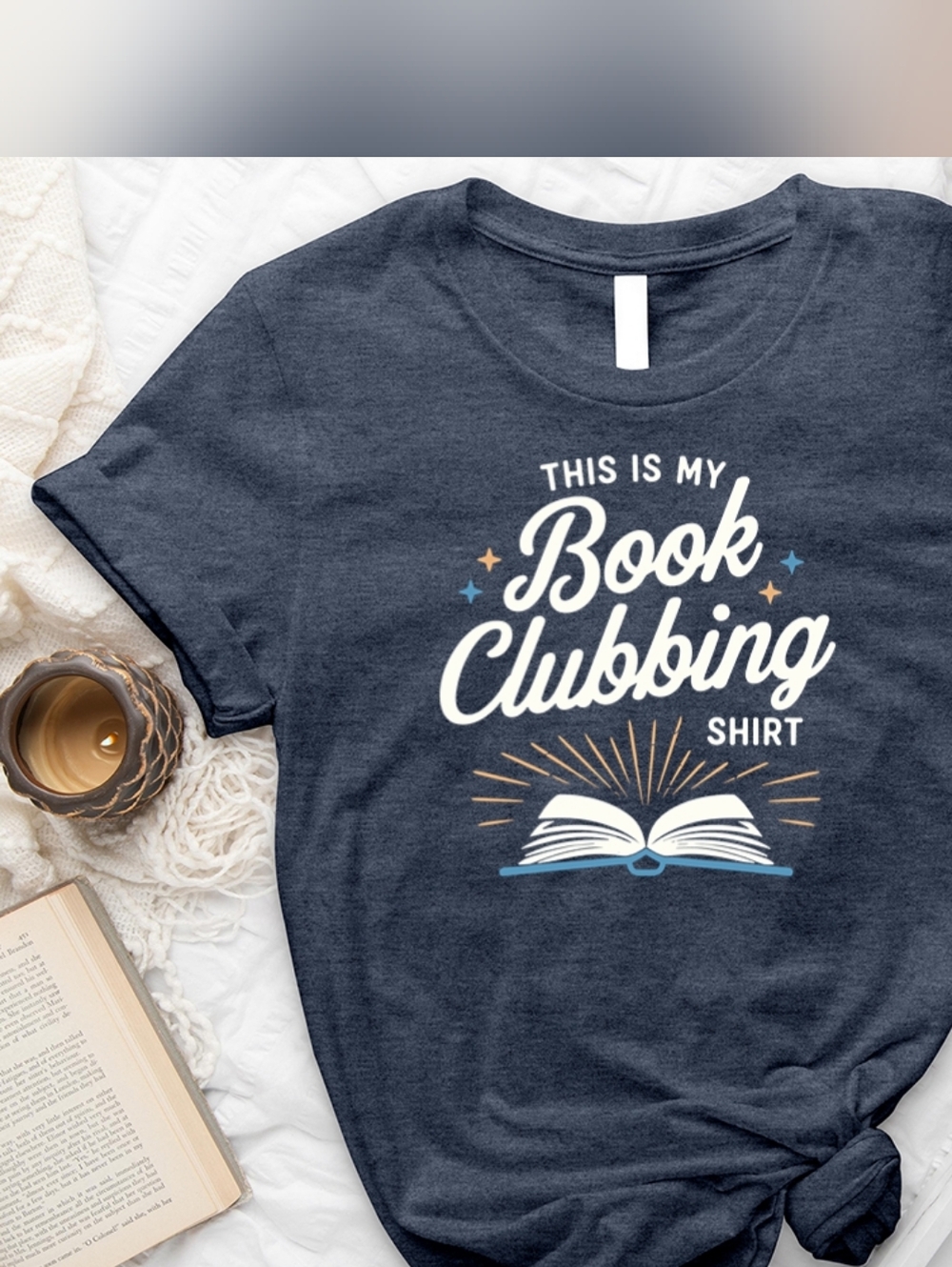 Book Clubbing Shirt Graphic Tee | Book Lover Tee | Like New